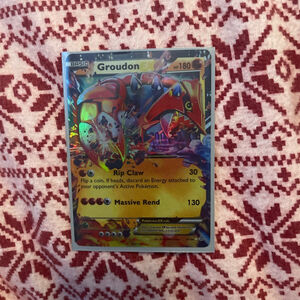 Pokémon Groudon EX Trading Card One Size Red Yellow